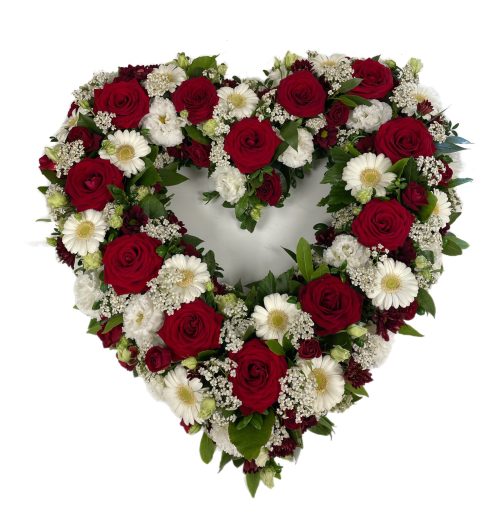 Red and white heart